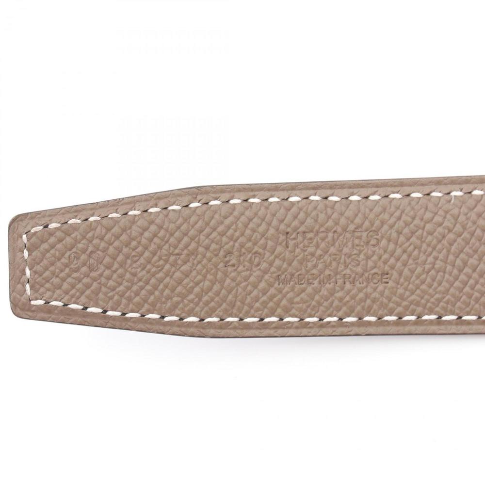 HERMES Black Noir Mini Constance H Belt Swift Epsom Leather 34.44'' 36.41'' - Picture 5 of 6